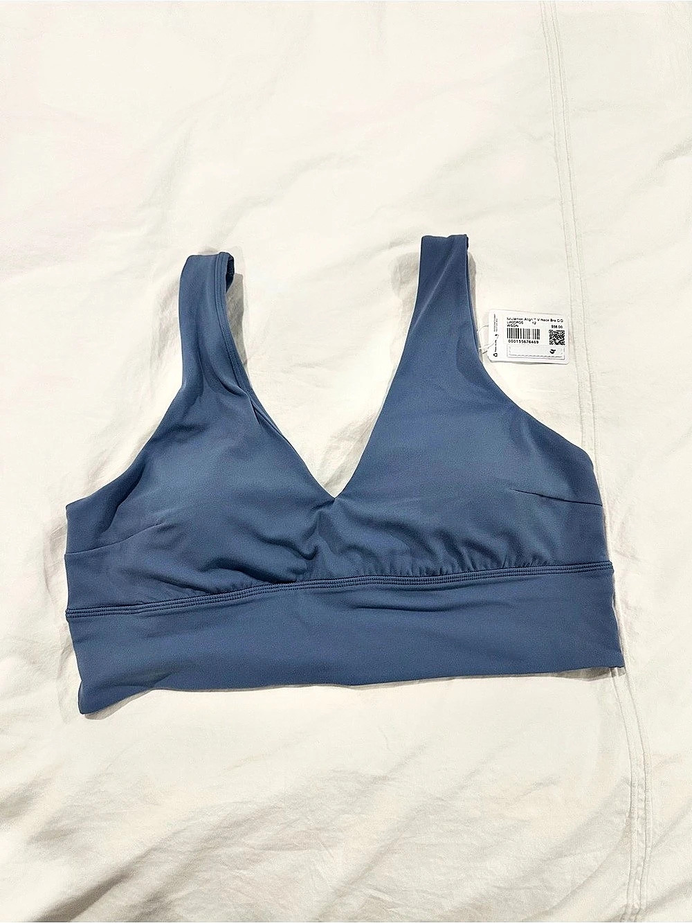 lululemon Align V-Neck Bra Women's Blue Size 12 NWT